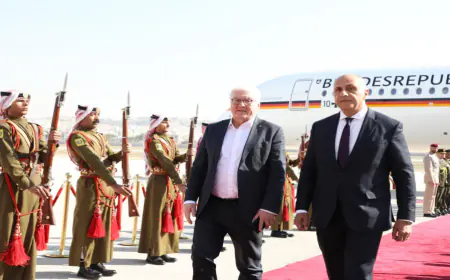 الرئيس الألماني في عمان للقاء الملك