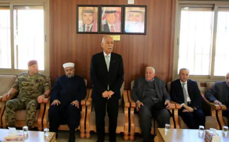 العيسوي ينقل تعازي الملك وولي العهد لعشائر الخصاونة والصمادي والكعابنة