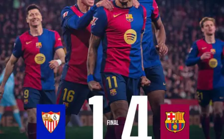 برشلونة يعبر إشبيلية برباعية ويضيق الخناق على ريال مدريد