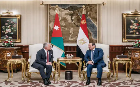 الملك والسيسي: التأكيد على موقفهما الرافض لتهجير الفلسطينيين