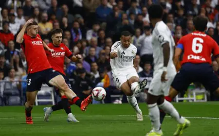 بالفيديو.. أهداف  ريال مدريد أوساسونا.. وأنشيلوتي يسخر من قرار الحكم