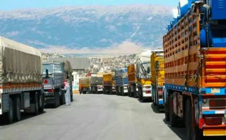 الحكومة : إعفاء الشاحنات السورية من الرسوم والبدلات المفروضة عليها