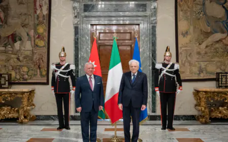 الملك يحذر خلال لقائه مع الرئيس الإيطالي من خطورة التصعيد في الضفة الغربية