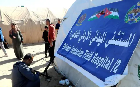 المستشفيات الميدانية الأردنية تستمر في تقديم خدماتها خلال عيد الفطر في شمال وجنوب قطاع غزة ومدينة نابلس.