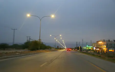 تنفيذ مشروع صيانة لإنارة طريق العدسية-البحر الميت