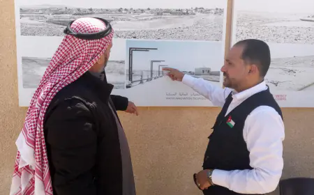 امين عام سلطة وادي الاردن يتفقد مشاريع الحصاد المائي في البادية