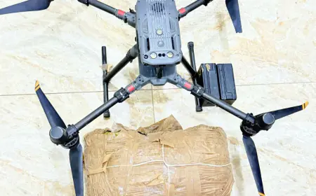 إحباط محاولة تهريب مواد مخدرة بواسطة طائرة مسيّرة