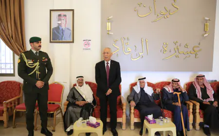 مندوبا عن الملك وولي العهد...العيسوي يعزي عشيرة الرقاد