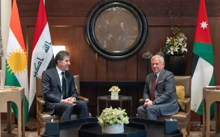 الملك يستقبل رئيس إقليم كردستان العراق