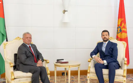 الملك يلتقي مع رئيس جمهورية مونتينيغرو