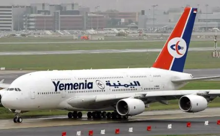 الخطوط اليمنية توقف  رحلاتها لـ 3 أيام من مطار صنعاء إلى عمان