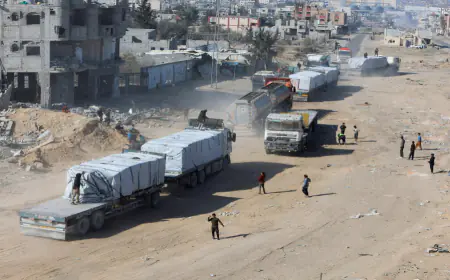 بدء دخول شاحنات محملة بطعام الأطفال إلى غزة اليوم