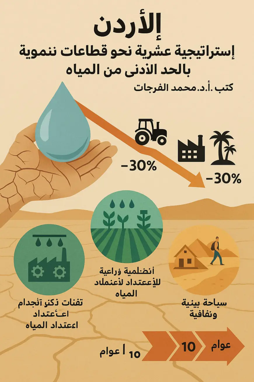 الفرجات يكتب: الأردن.. إستراتيجية عشرية نحو قطاعات تنموية بالحد الأدنى من المياه