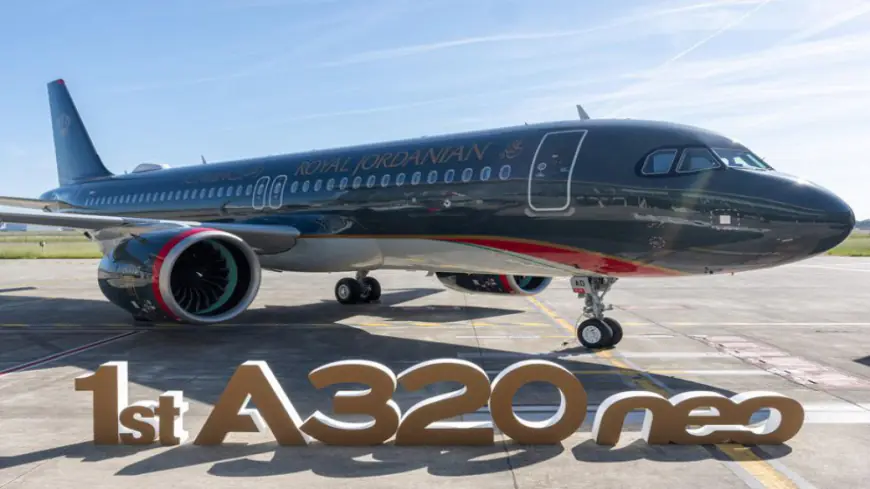 وصول رحلة طائرة إيرباص A320neo  للملكية الأردنية إلى العقبة