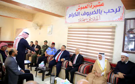 مندوبا عن الملك وولي العهد.. العيسوي عشيرتي الحسبان والعبادلة