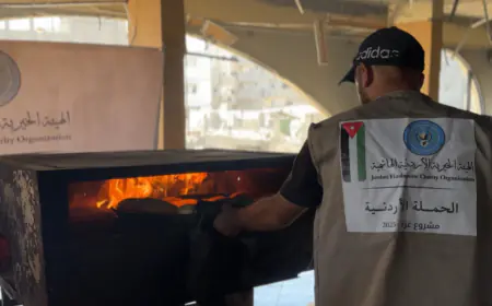 الحملة الأردنية تشغل مخبزا بشكل تجريبي في شمال غزة