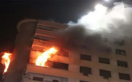 إصابة 9 أشخاص إثر حريق شقة في ضاحية الرشيد