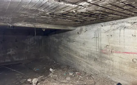 إجراء كشف ميداني لبناية سكنية في إربد بعد تلقي بلاغ بوجود تصدعات خطيرة