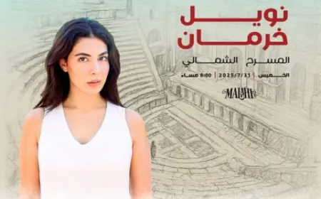 الفنانة الأردنية نوال خرمان على المسرح الشمالي 31 تموز
