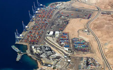 خط شحن جديد يضع العقبة على خريطة التجارة العالمية