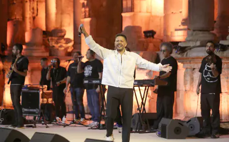 ليلة فنية مصرية للفنان حماقي على المسرح الجنوبي ضمن مهرجان جرش39