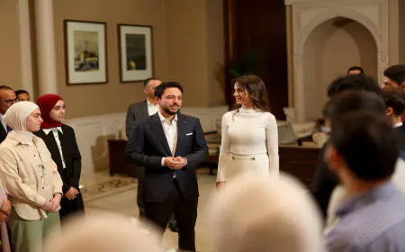 نائب الملك يستقبل أوائل الثانوية العامة في قصر بسمان (صور)