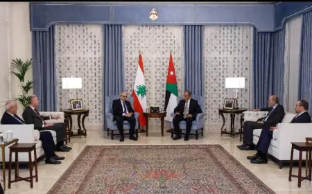 رئيس الوزراء الدكتور جعفر حسان خلال مباحثاته مع رئيس مجلس الوزراء اللبناني: الواقع لا يشير إلى وهم إسرائيل الكبرى بل إلى إسرائيل المنبوذة المعزولة المحارَبَة