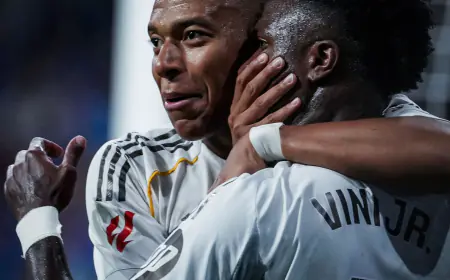 مبابي وفينيسيوس يقودان ريال مدريد لاكتساح أوفييدو