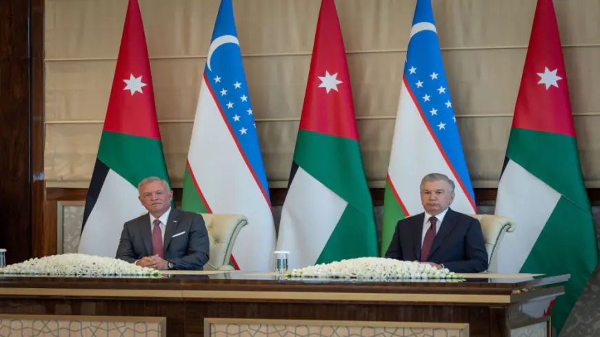 الأردن وأوزبكستان يصدران بيانا مشتركا في ختام مباحثات الملك والرئيس ميرضيائيف