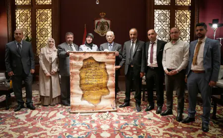 العيسوي يلتقي وفدا تربويا من مديرية التربية والتعليم المزار الشمالي