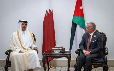 الملك لأمير قطر: أمن قطر من أمن الأردن