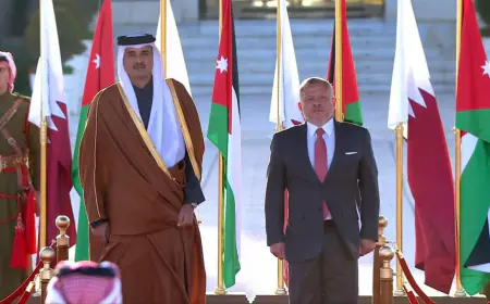 أمير دولة قطر يزور الأردن الأربعاء