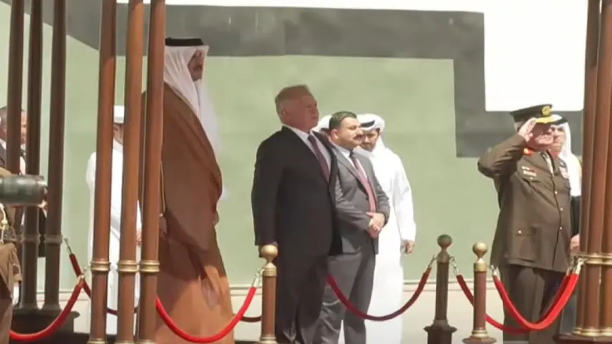 الملك يستقبل أمير قطر في مطار ماركا