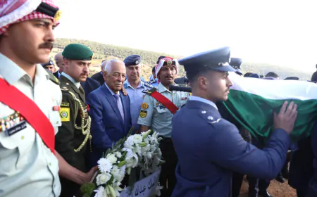 العيسوي يشارك في تشييع جثمان قائد سلاح الجو الأسبق اللواء القضاة