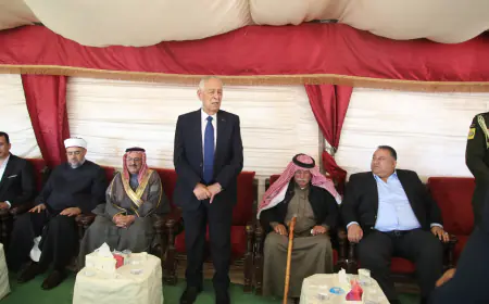 مندوبا عن الملك وولي العهد. العيسوي يعزي عشيرتي المساعيد والمسيب