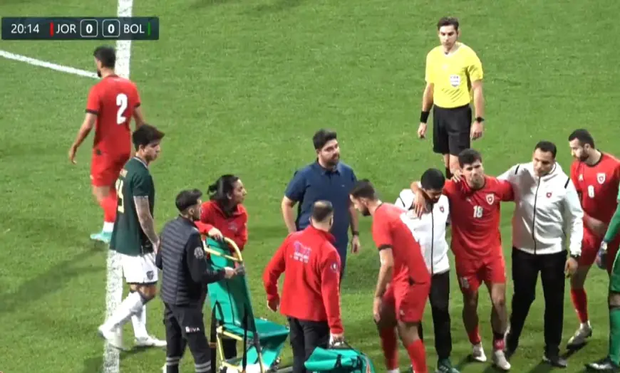 إصابة إبراهيم صبرة خلال ودية النشامى أمام بوليفيا