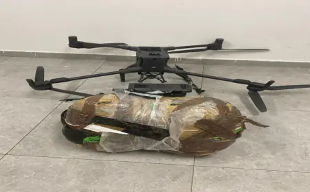 إحباط تهريب مخدرات بواسطة طائرة مسيرة