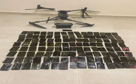 إحباط محاولات تهريب مخدرات باستخدام طائرة مسيرة وبالونات