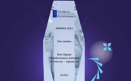 زين الأردن تحصد جائزة (أفضل مبادرة للتحول الرقمي في قِطاع الاتصالات) عن مبادرتها المُبتكرة (Agentic AI)