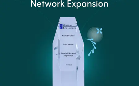 زين الأردن تحصد جائزة أفضل توسعة لشبكة الجيل الخامس
