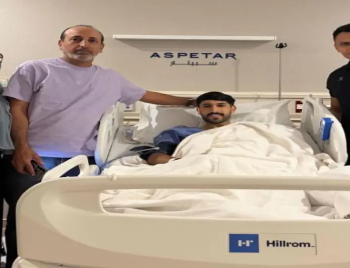 نجاح عملية الرباط الصليبي ليزن النعيمات في الدوحة