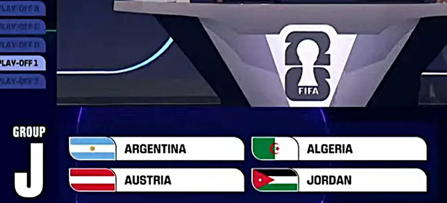 النشامى في مجموعة الأرجنتين والجزائر والنمسا بكأس العالم 2026
