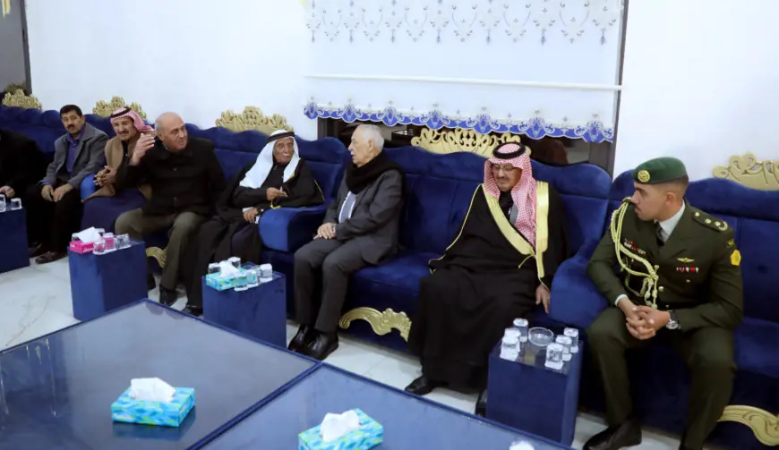 مندوبا عن الملك وولي العهد.. العيسوي يعزي الخريشا وعبيدات