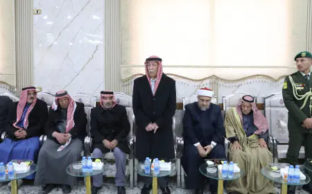 مندوبا عن الملك وولي العهد...العيسوي يعزي عشيرتي الخضير وأبو زيد