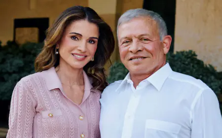 الملكة رانيا تهنئ الملك بعيد ميلاده الـ64
