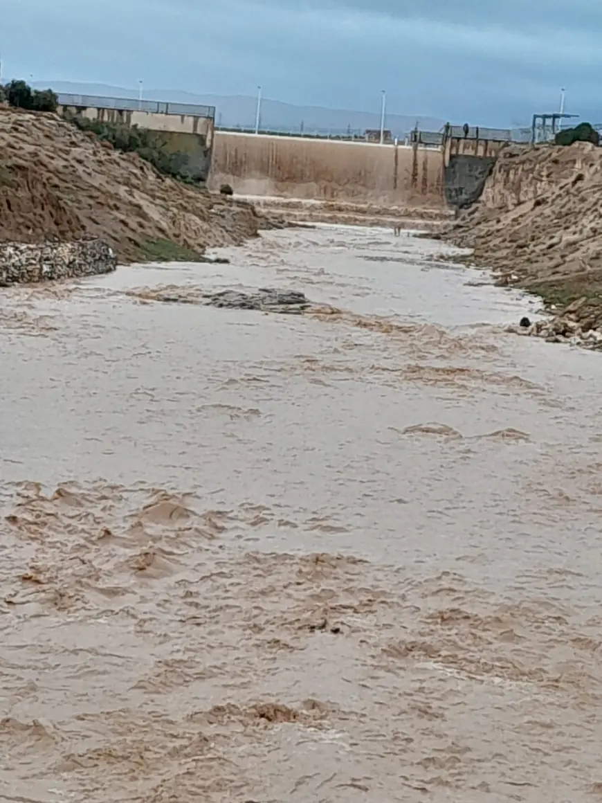  فيضان سد البويضة في إربد البالغة سعته 700 ألف متر مكعب