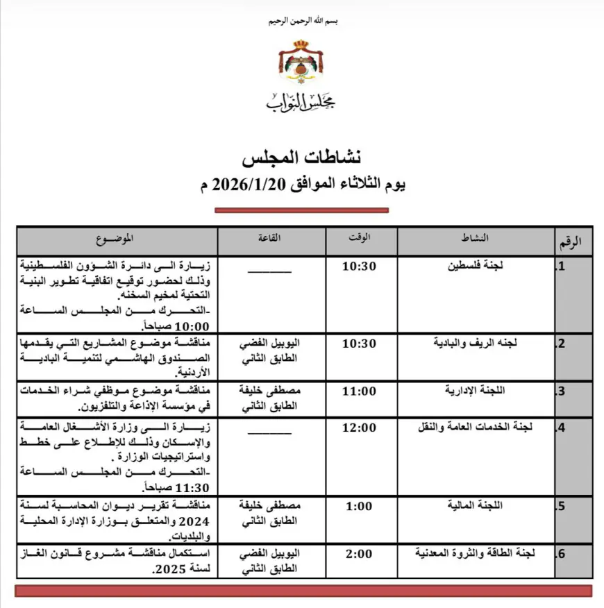 اللجان النيابية تواصل مناقشة قانون الغاز وتقارير مالية وإدارية