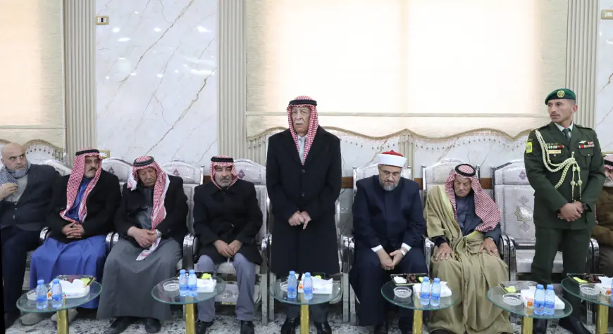 مندوبا عن الملك وولي العهد...العيسوي يعزي عشيرتي الخضير وأبو زيد