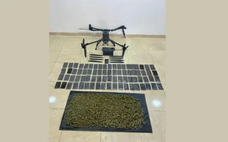 الجيش..إحباط  تهريب مخدرات  بواسطة طائرة مسيرة