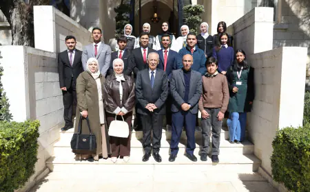 العيسوي يلتقي وفدا من مدرسة الملك عبدالله الثاني للتميز – فرع السلط